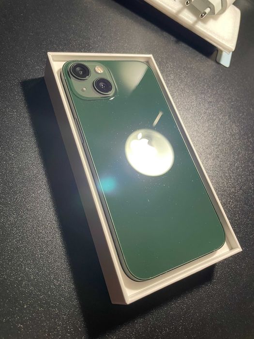iPhone 13 128GB Alpine Green | St. Idealny, Bat.86% + Nowe akcesoria