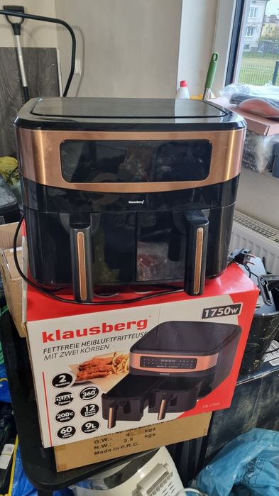 AIR fryer Klausberg 1750w kb-7589 z podwójnym koszem 11 programów