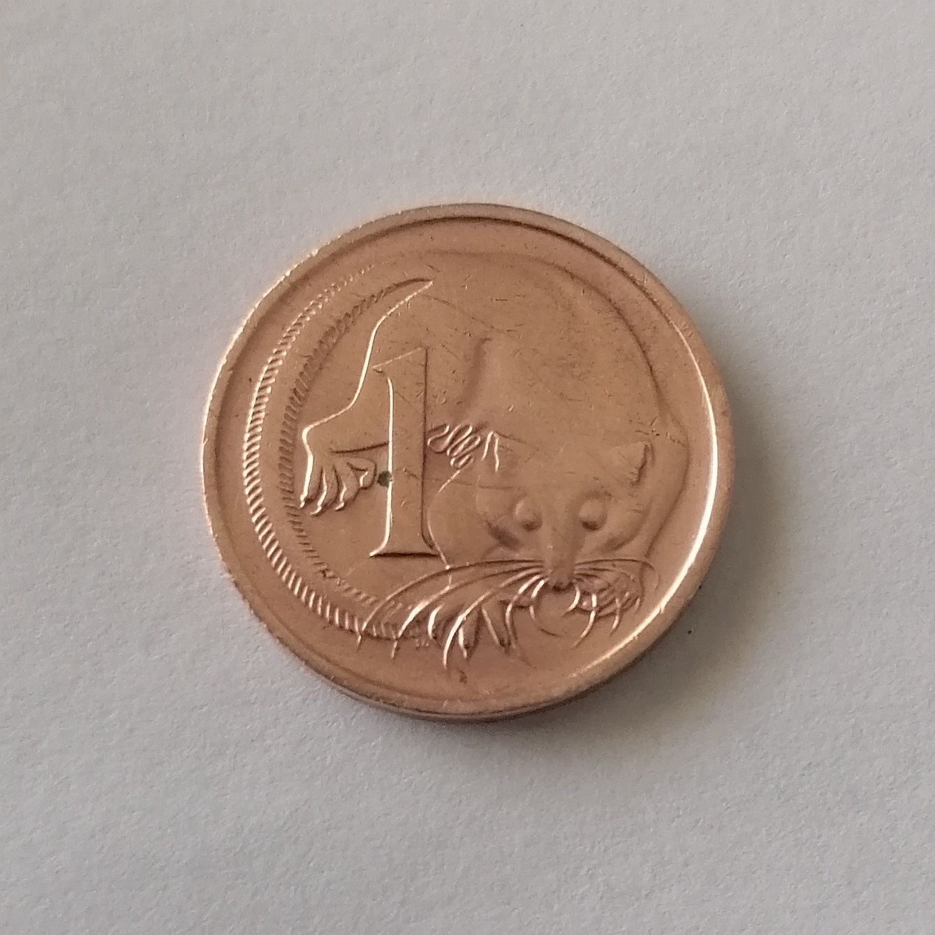 Moeda 1cent. Austrália 1975