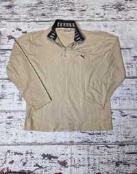 Beżowa bluza crewneck puma Vintage 1/4 zip