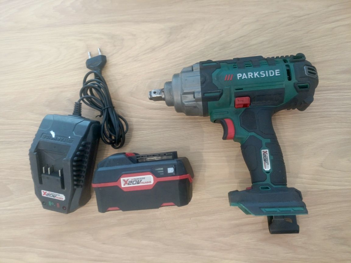 Klucz udarowy akumulatorowy Parkside PASSK 20-Li B2 bateria akumulator