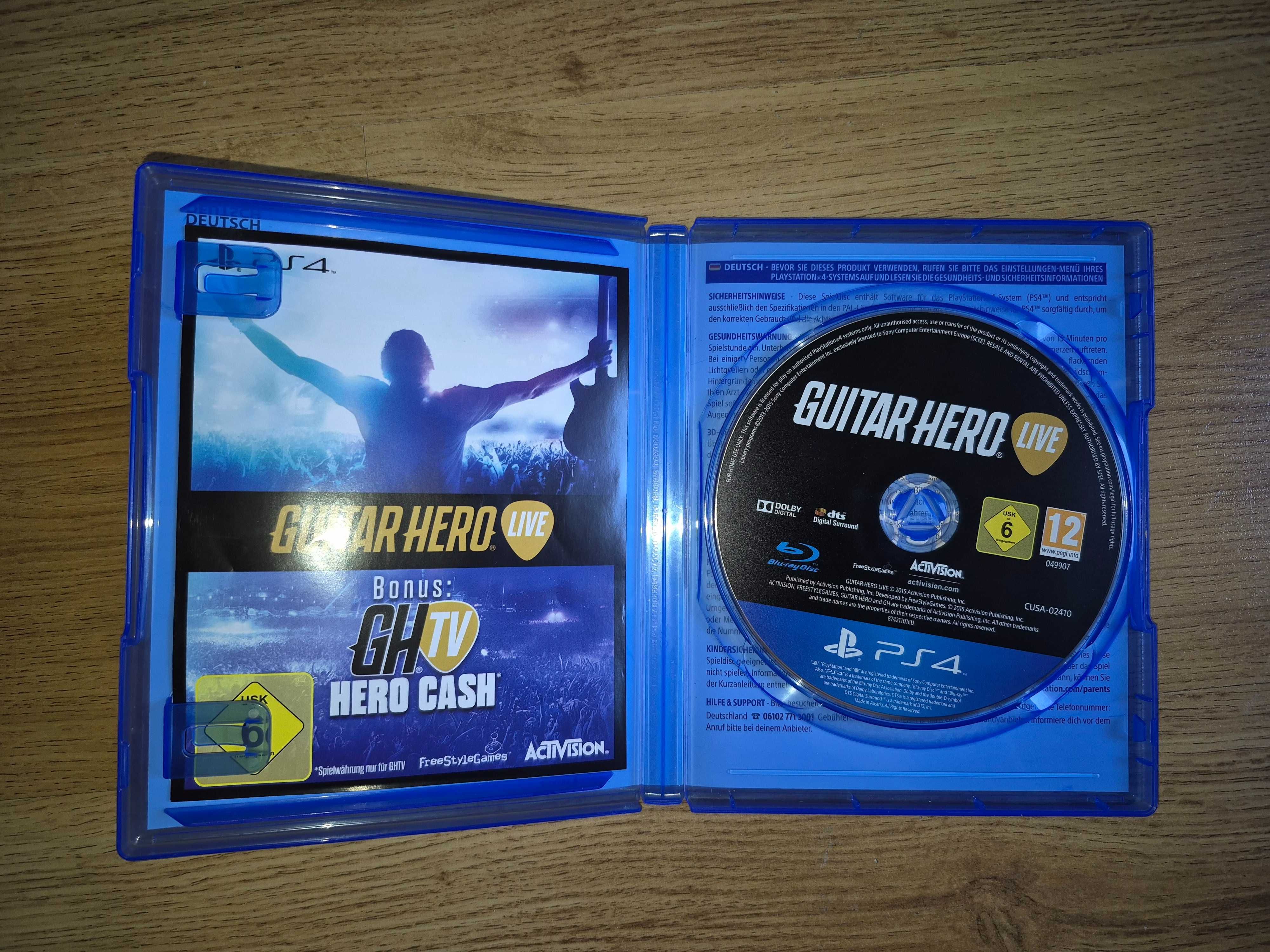 Guitar Hero Live PS4 2 gitary CD stan idealny komplet URLOP 4-18.SIERP