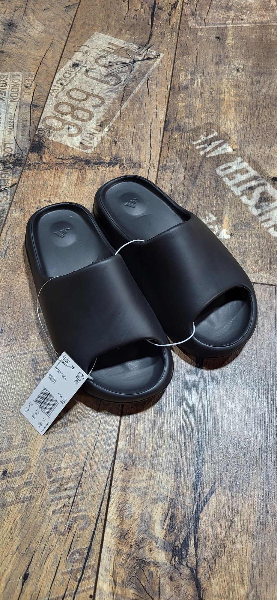 Czarne klapki yeezy slide unisex damskie męskie 41