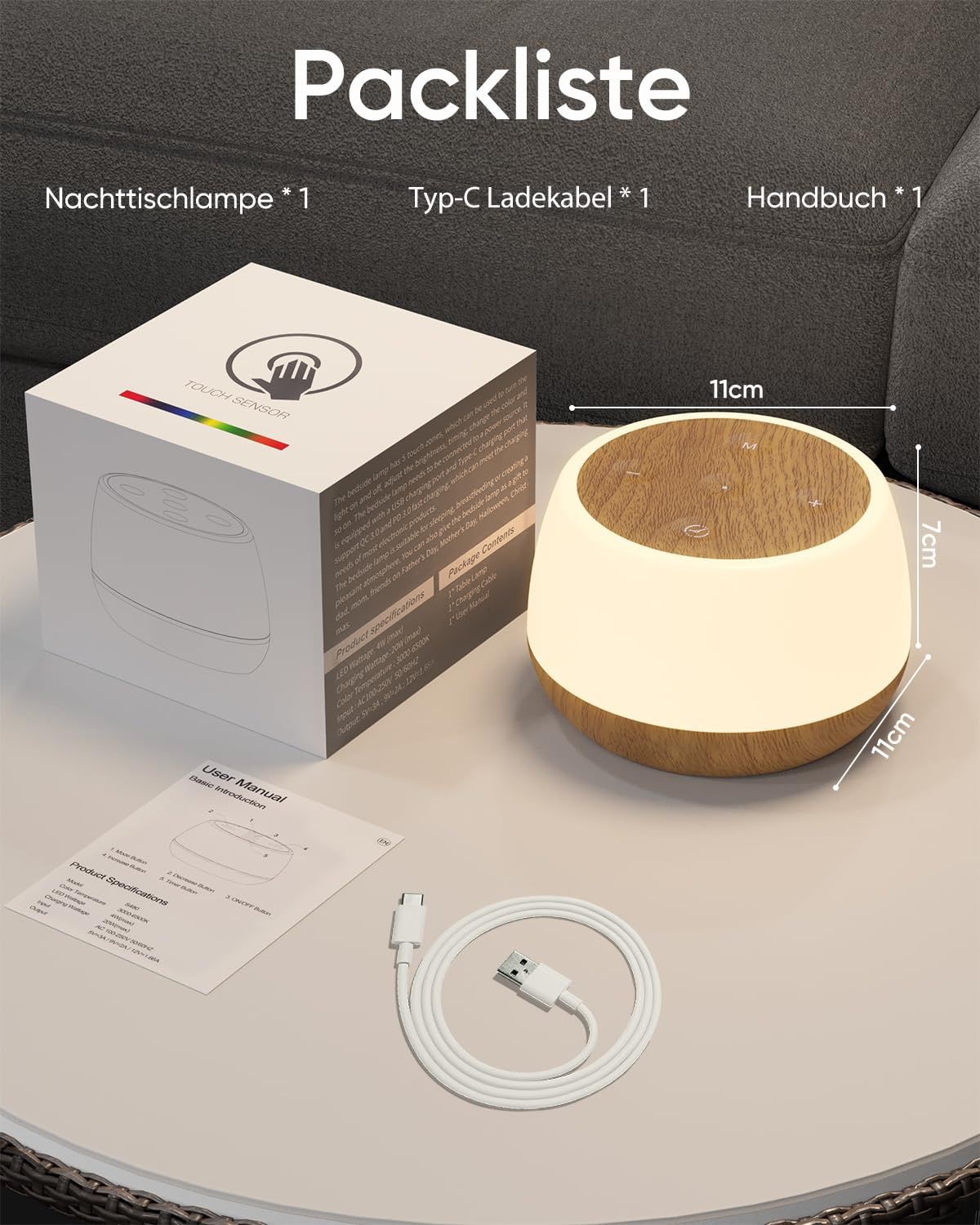 Lampka nocna rgb