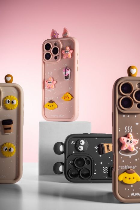 Акція! Мультяшний чохол з вушками кексик кава чехол кекс кофе Samsung