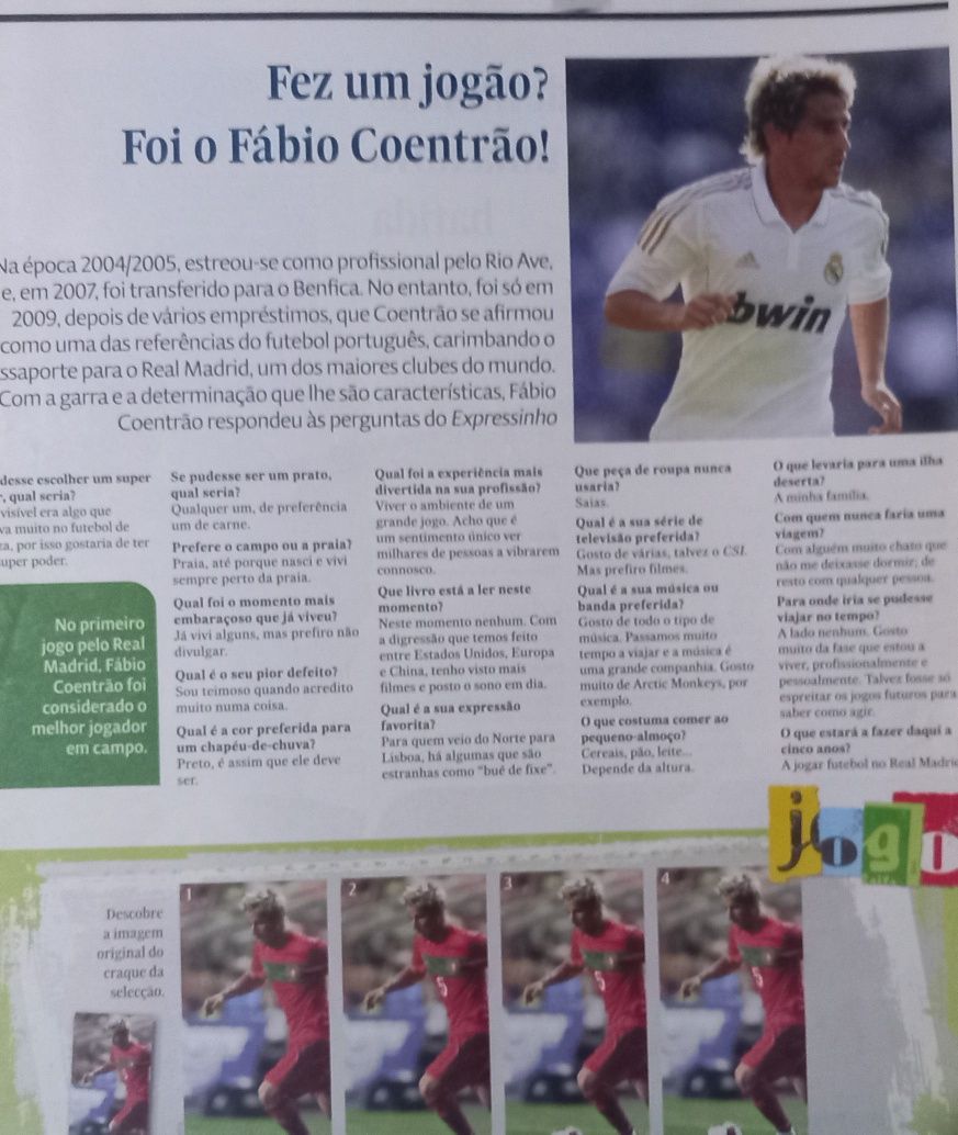 Fabio Coentrão 2010 e 2011 em duas publicações