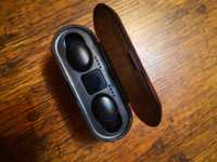 Czarne słuchawki bezprzewodowe bluetooth 5.0, douszne