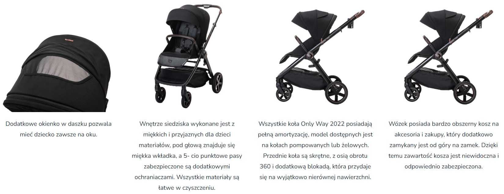 WÓZEK SPACEROWY Espiro Only Way Spacerówka PRZÓD TYŁ Amortyzacja Do 22