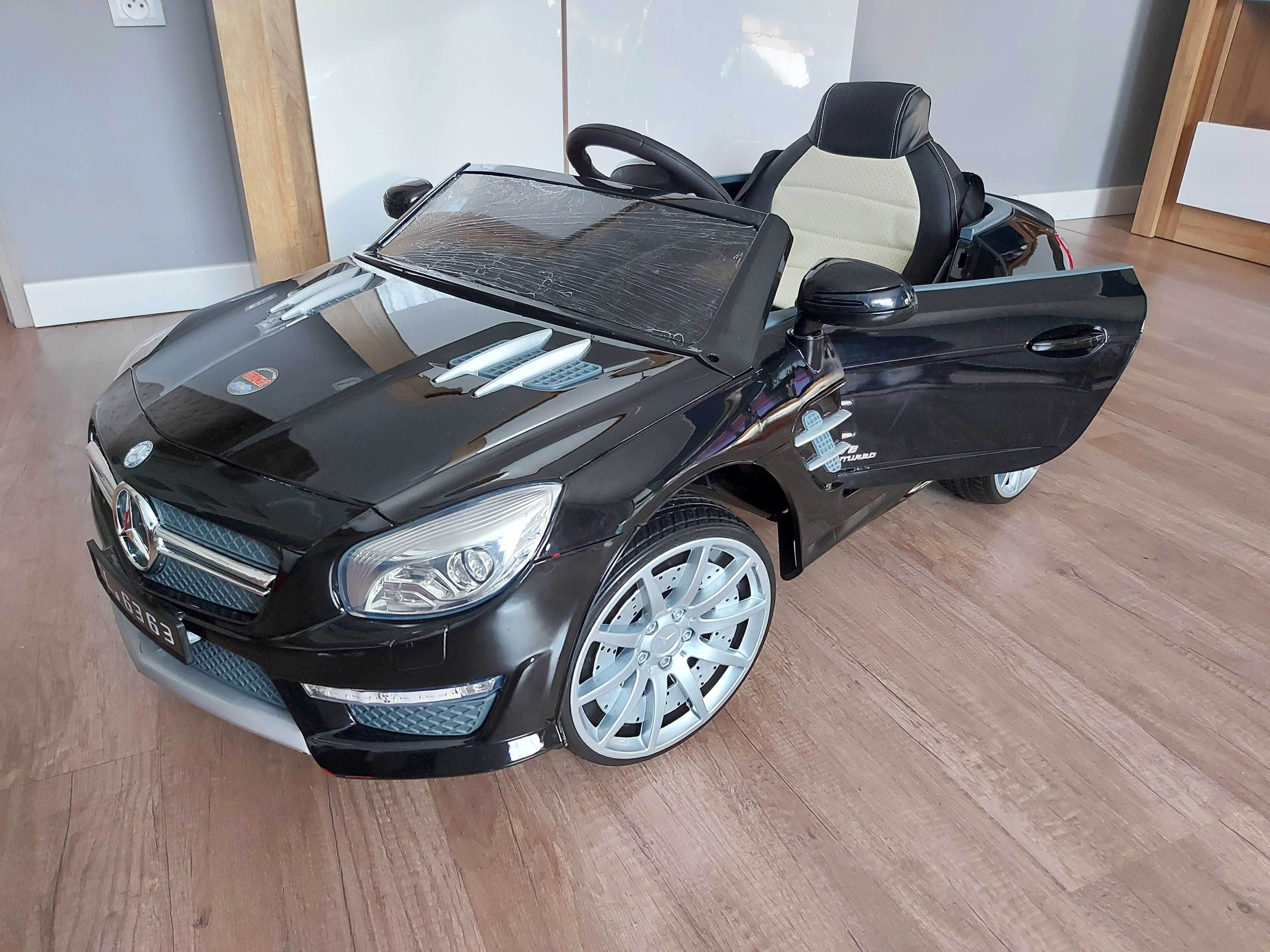 Samochód Auto na akumulator Mercedes SL63 koła EVA Skórzane Siedzenie