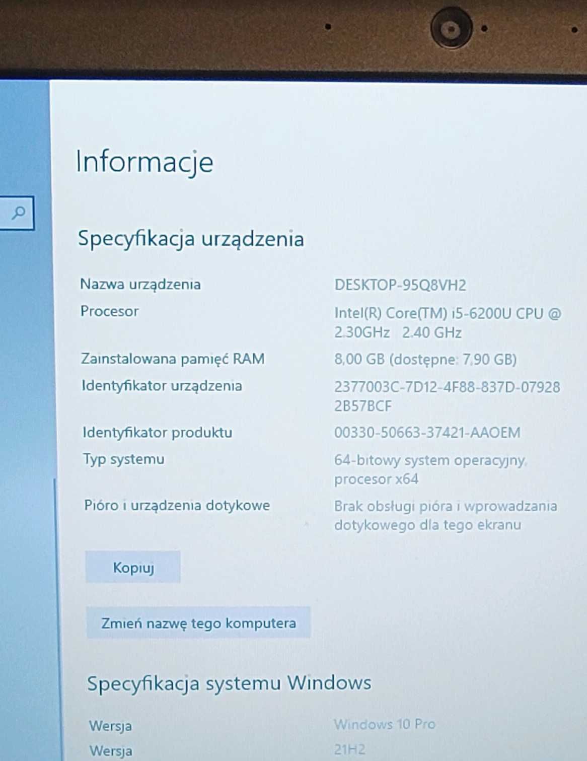 Lenovo ThinkPad X270 Core i5 Ram 8 GB SSD 256 GB Windows 10