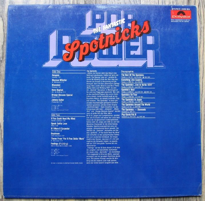 The Spotnicks – The Fantastic Spotnicks, winyl 12'', 33 rpm, EX+