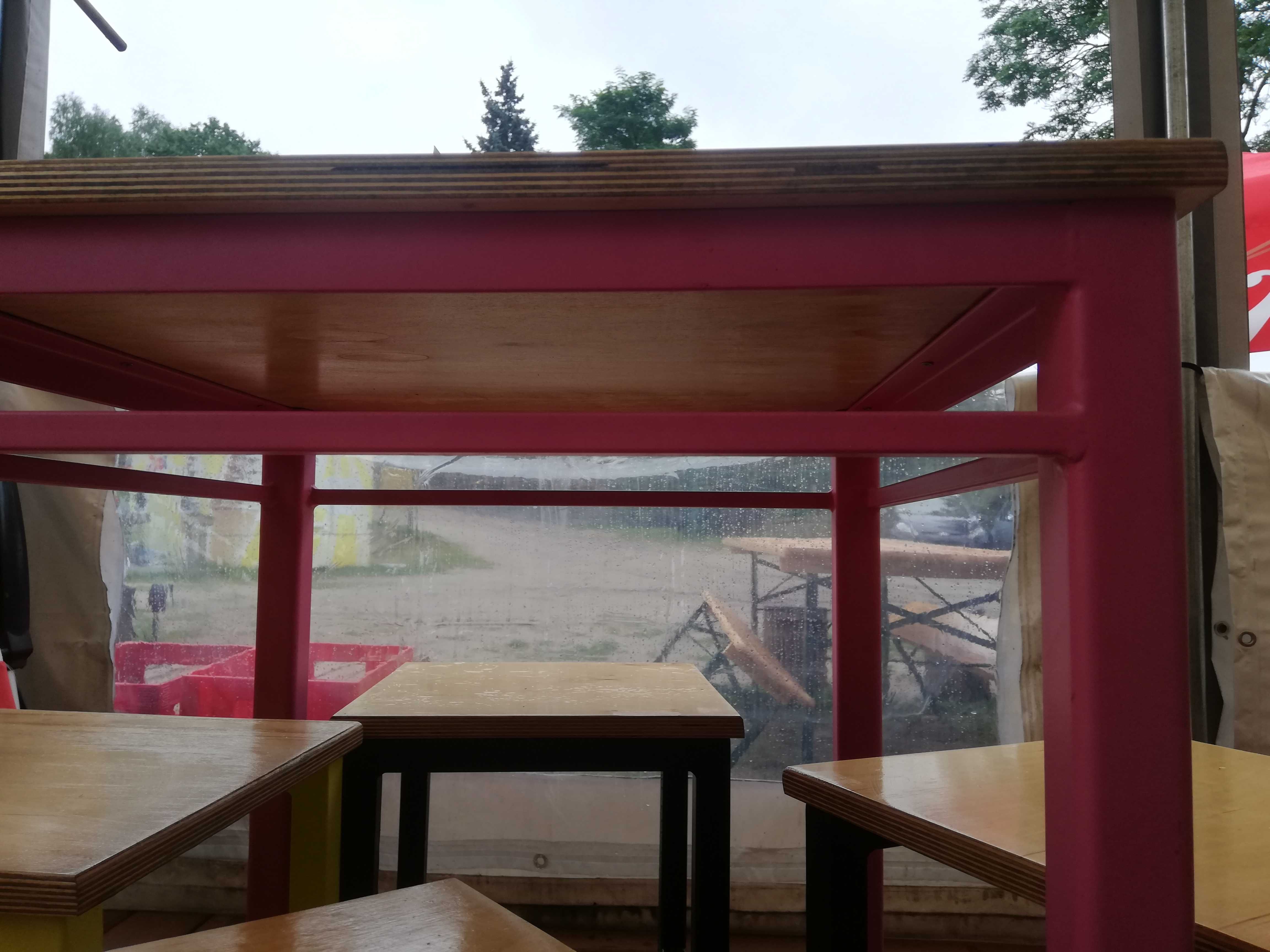 Komplet ogrodowy barowy gastronomiczny ogródek piwny stół ławka
