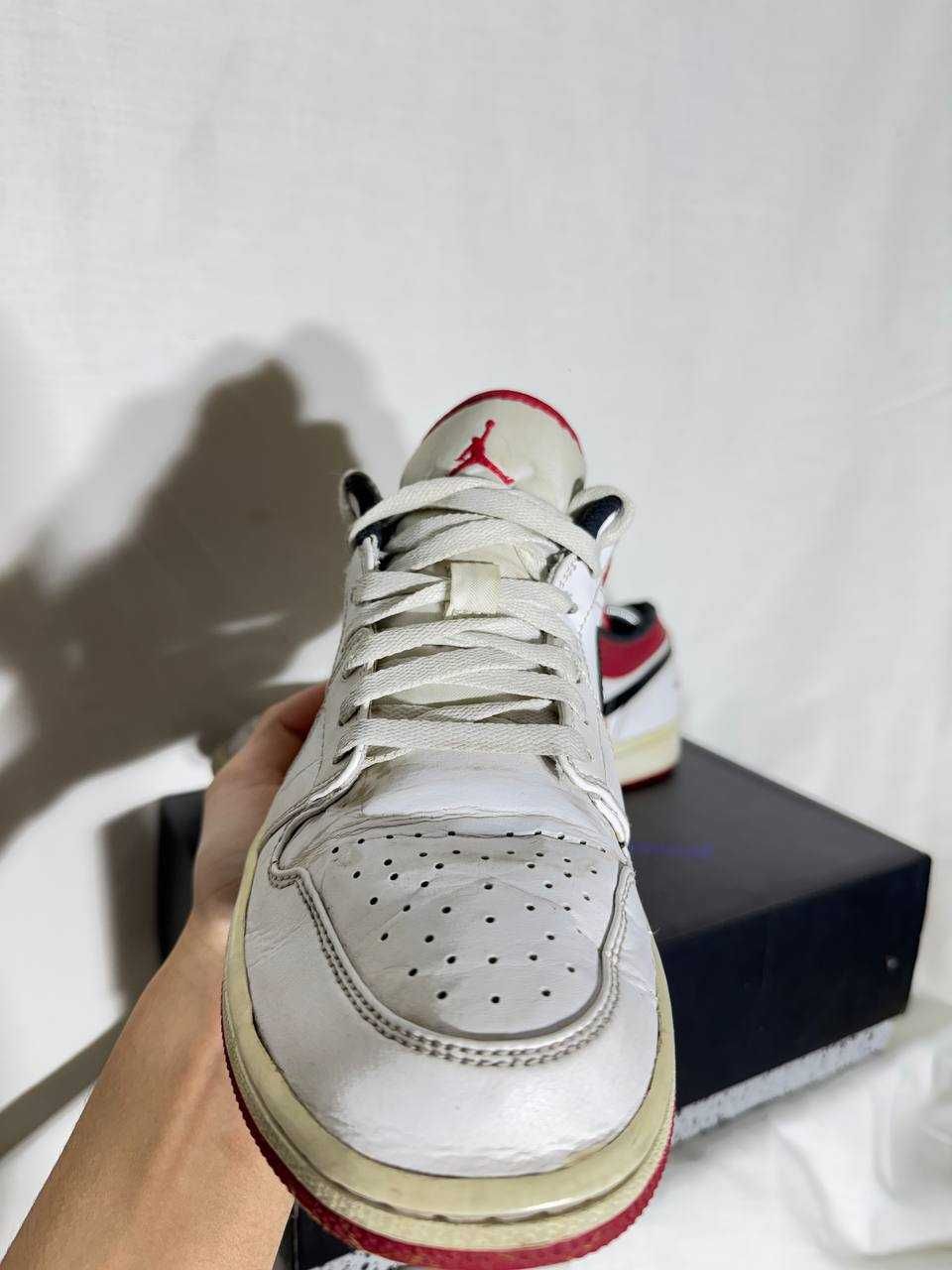 Buty Nike Air Jordan 1 Low White University Red Drill Drip Y2k