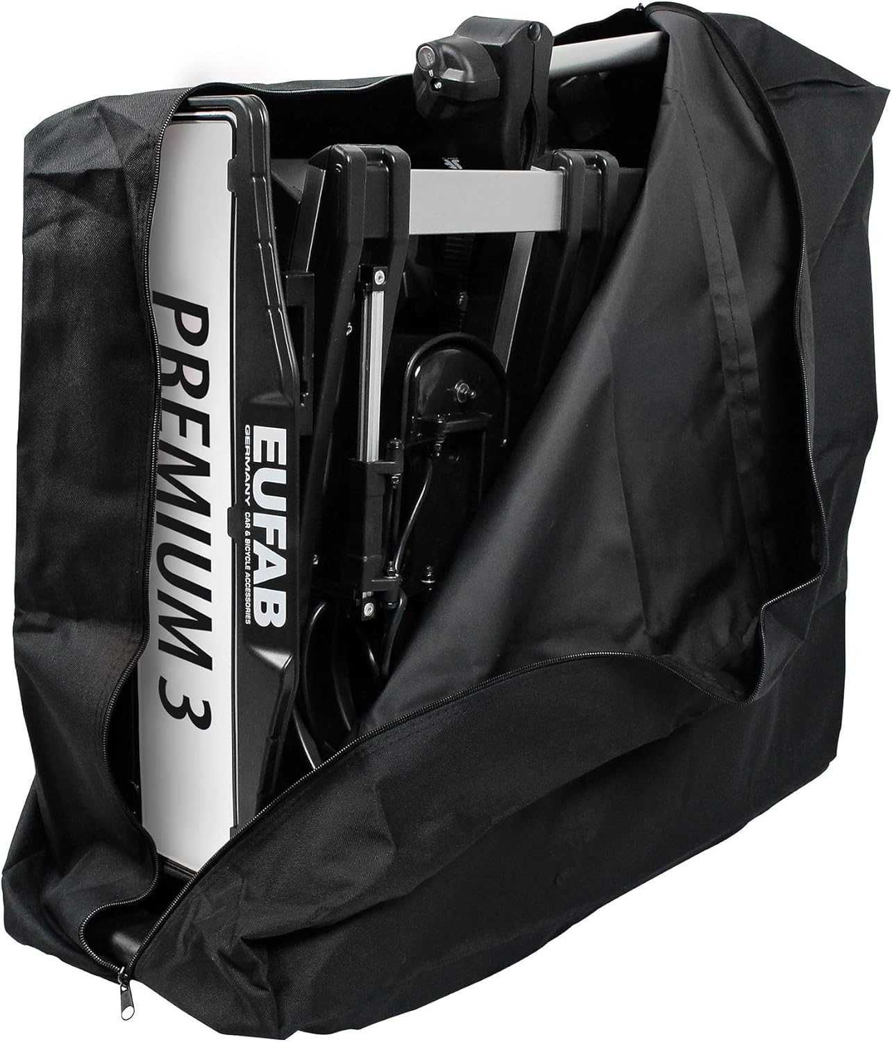 Bagażnik rowerowy EUFAB Premium 3 na hak – 3 rowery, składany,  NOWY