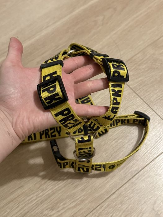 Szelki guard dla psa żółte JohnDog łapki przy sobie używane