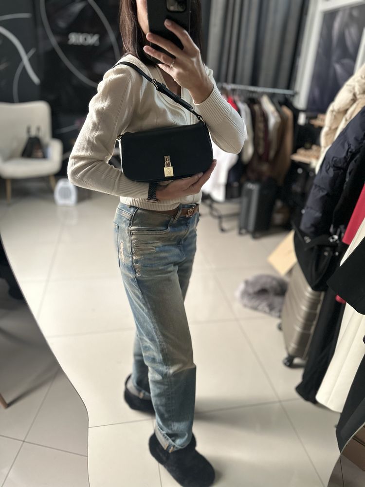 Furla сумка шкіряна у кольорах чорна, беж, сіра в наявності