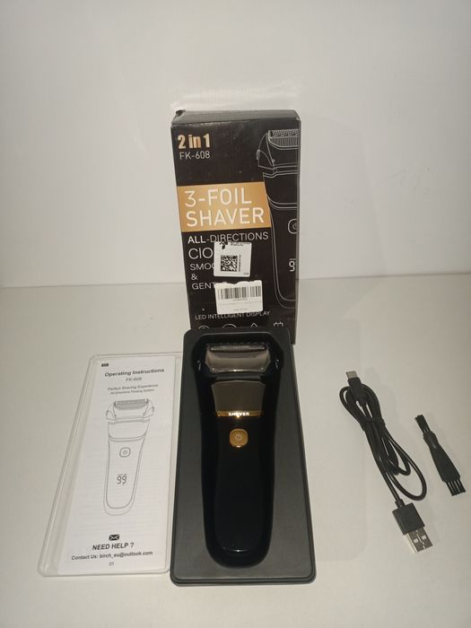 Męska golarka foliowa, 2 w 1, golarka męska, elektryczna, ładowana usb