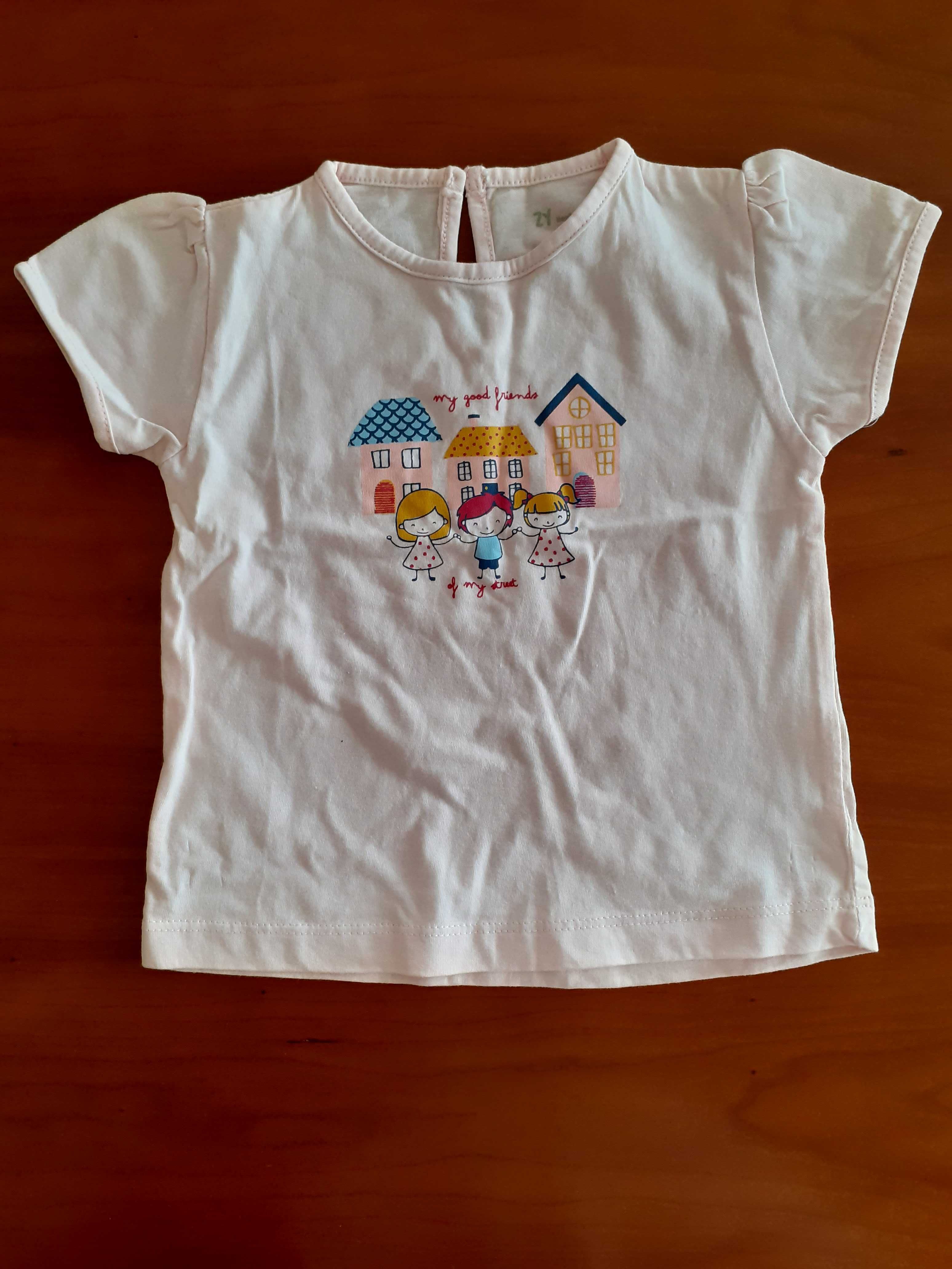 T-shirt menina 6/9 meses