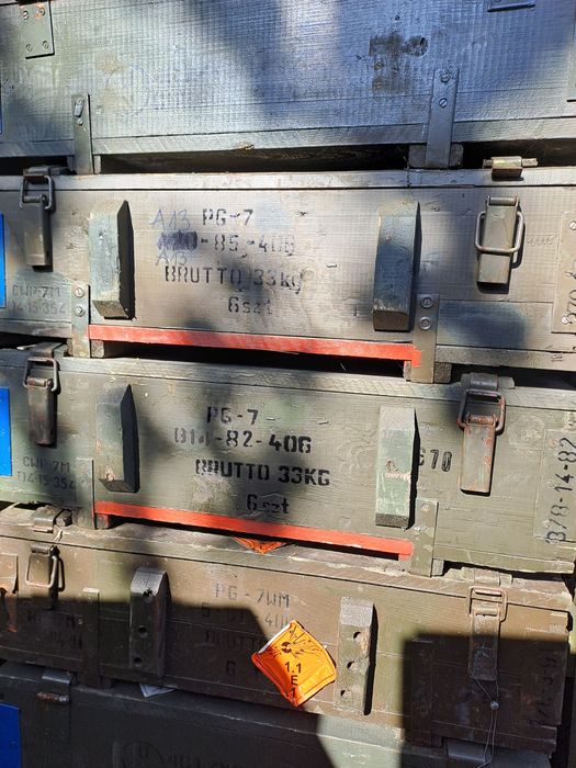 Skrzynia drewniana wojskowa