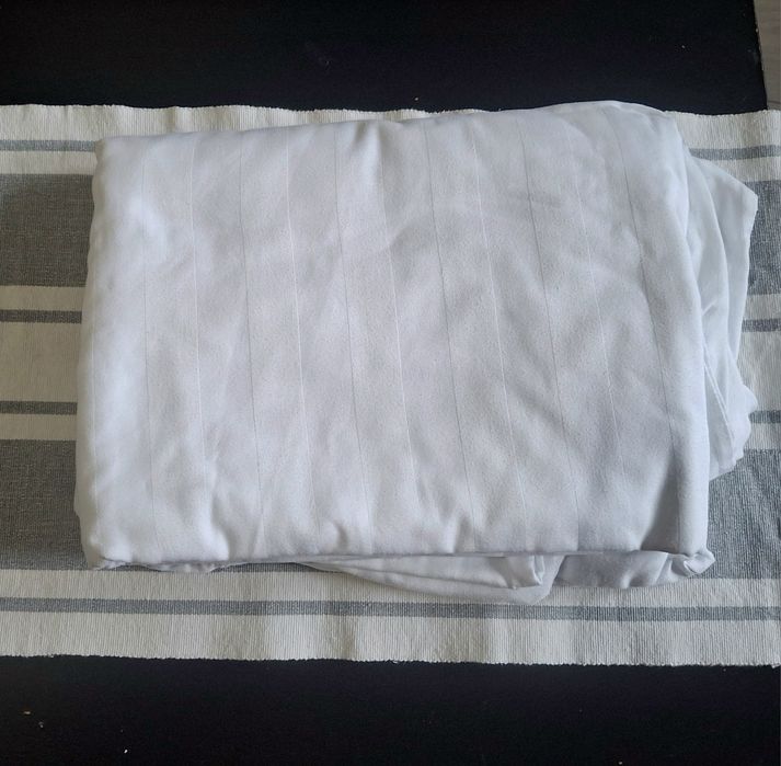 Pościel adamaszek 140 × 200 cm biala komplet