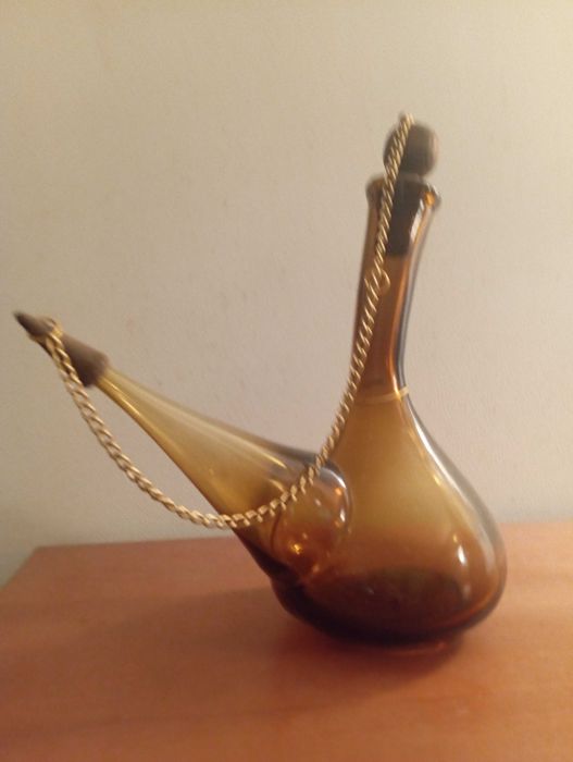 Garrafa de vidro ( Porrón de Cristal Ambar )