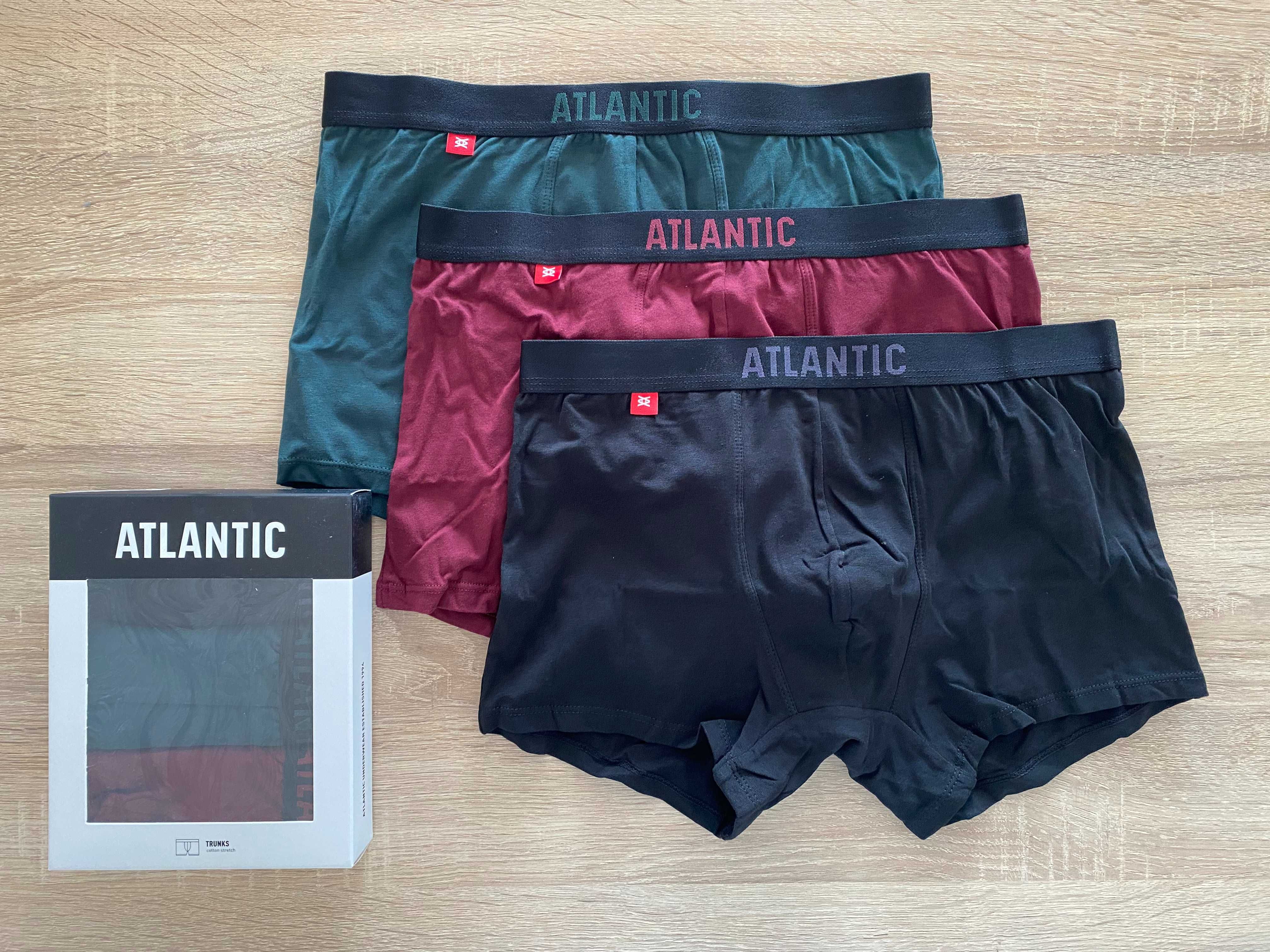 Мужские трусы боксеры чоловічі труси атлантик Atlantic Польша набор 3ш