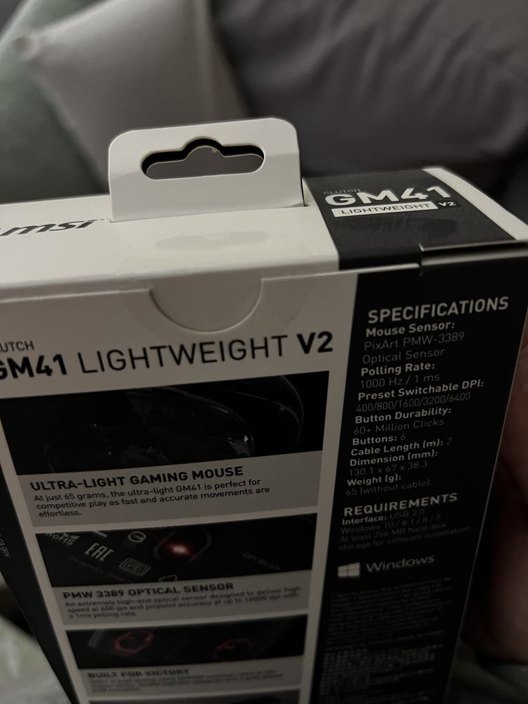 Mysz gamingowa MSI GM41 lightweight V2