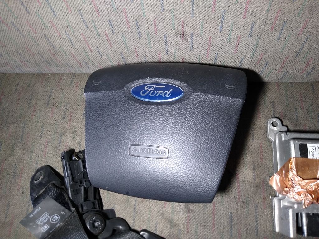 Deska rozdzielcza pulpit pasy airbag sensor Ford Mondeo MK4 oryg kpl