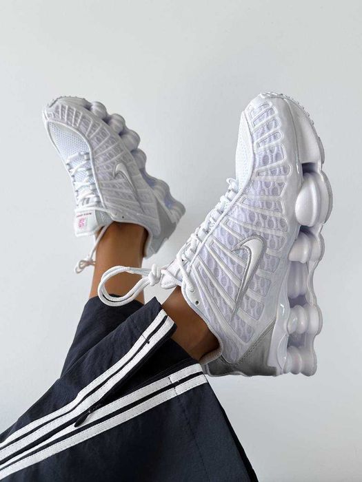 Женские кроссовки Nike Shox TL White Premium. 36-40