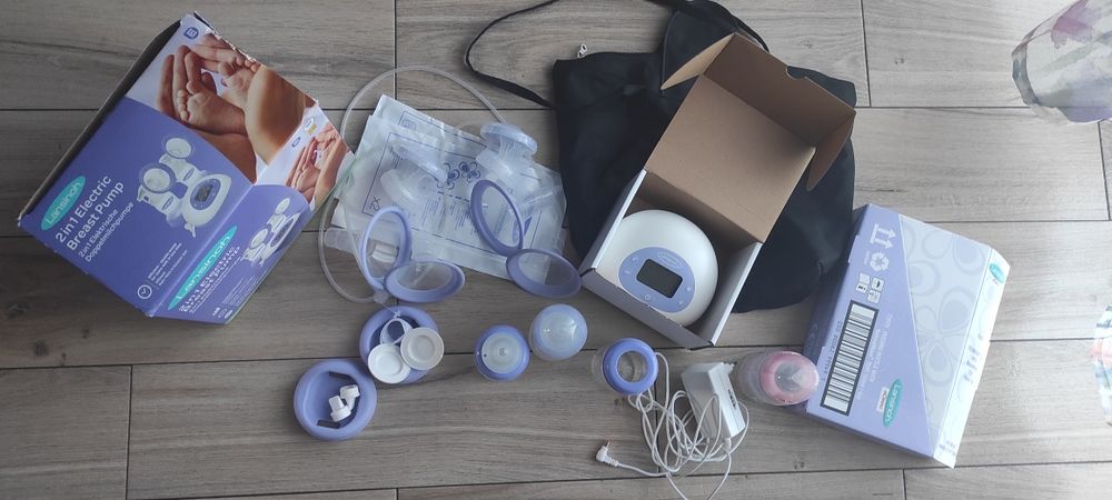 Kompletny zestaw laktator lansinoh elektryczny podwójny