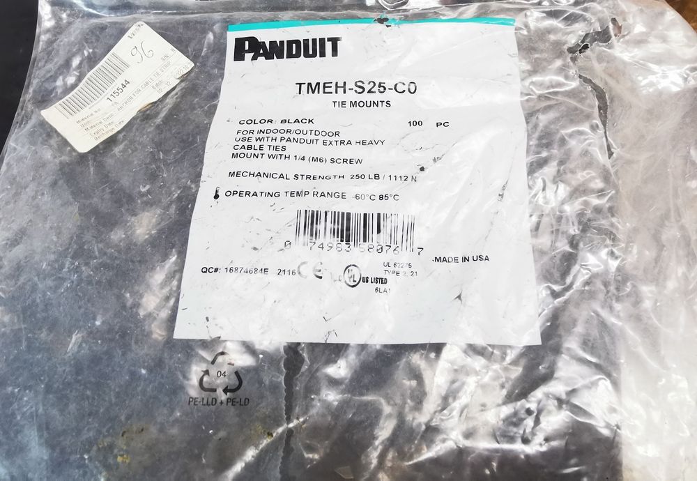 Uchwyt kablowy PANDUIT  TMEH-S25-C0