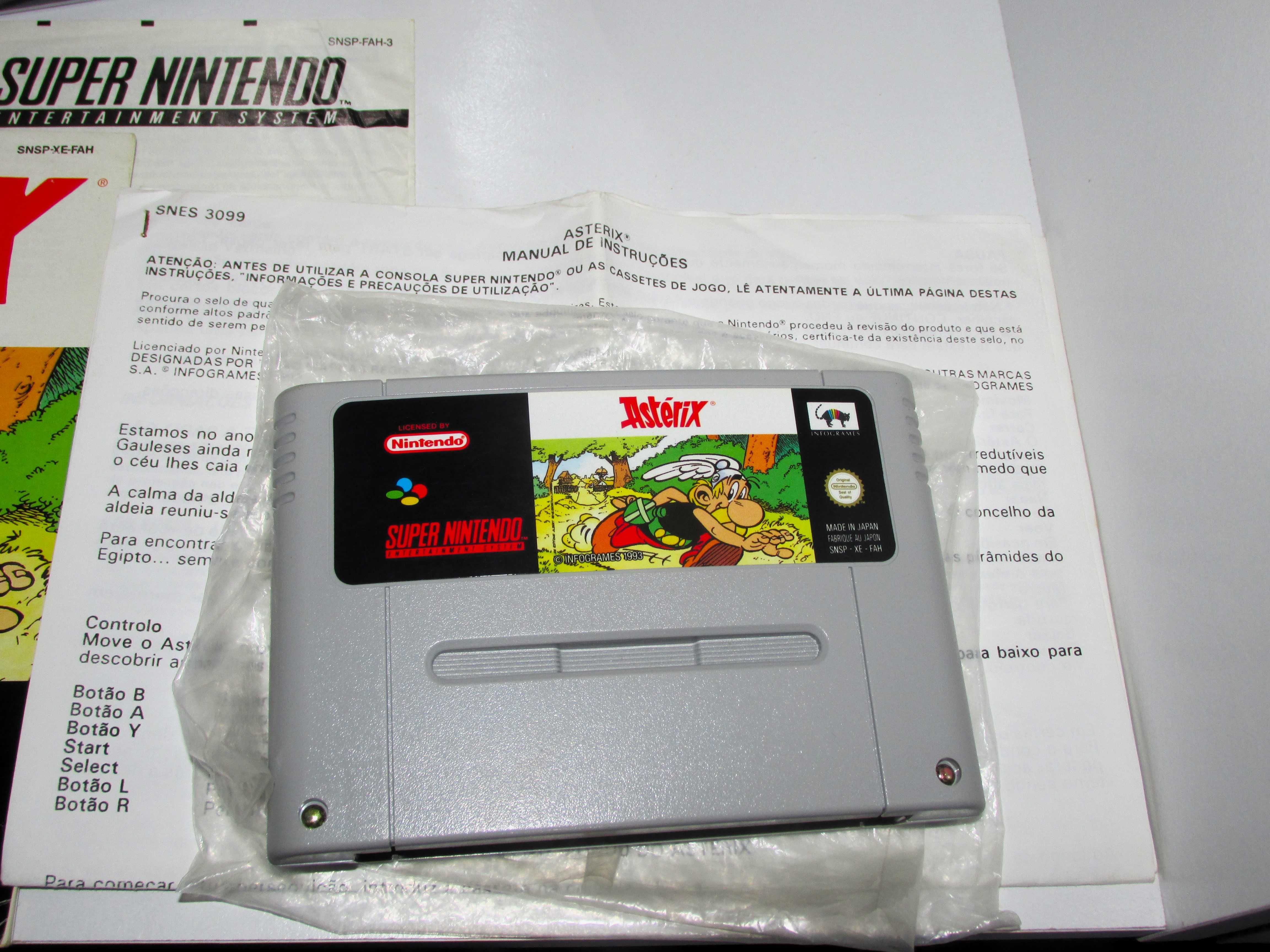 Astérix PAL SNES CIB Original "Versão Portuguesa" 1995