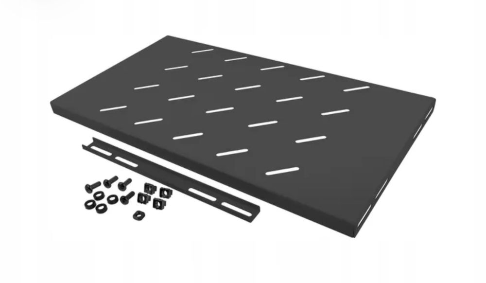 Rack Lanberg półka do szafy 19” 450mm czarna (AK-1001-B)