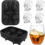 Forma do kostek lodu silikonowa lód do drinków foremka czaszki 3d xl