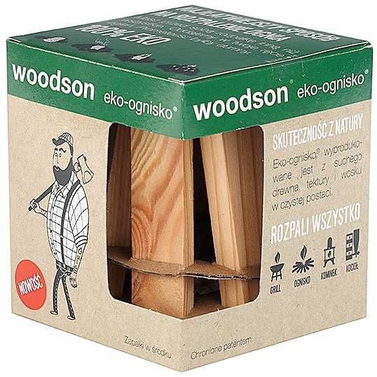 Eko-Ognisko Rozpałka WOODSON Ekologiczna Bezpieczna Zdrowa Camping