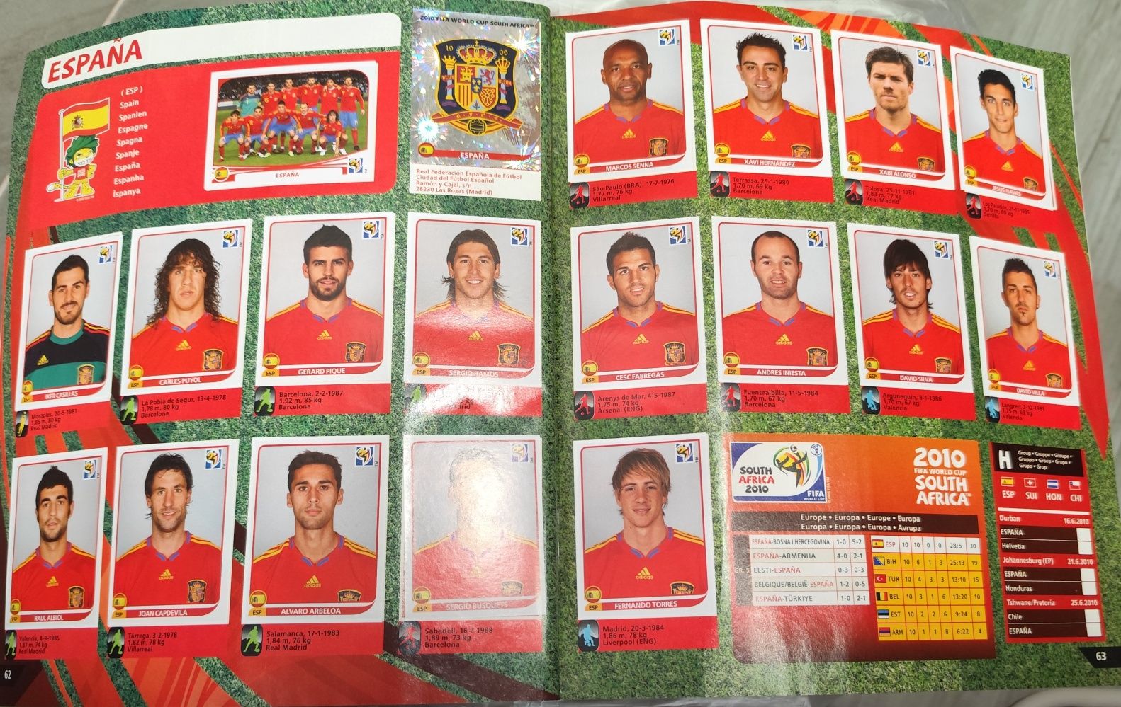 Caderneta Cromos Mundial Sul África 2010