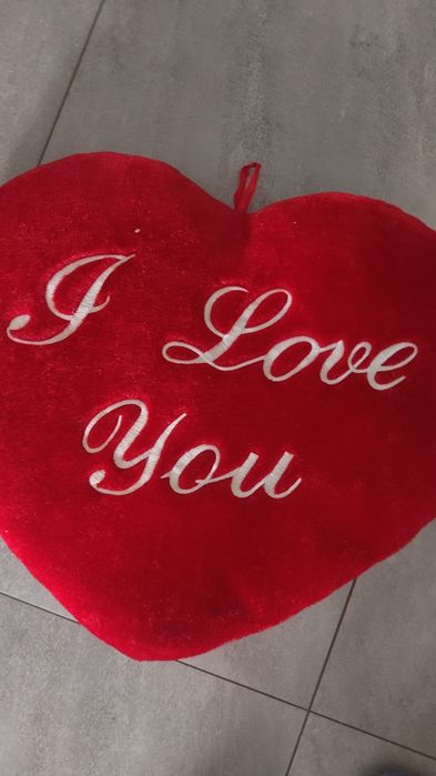 Duża poduszka serce czerwone czerwona