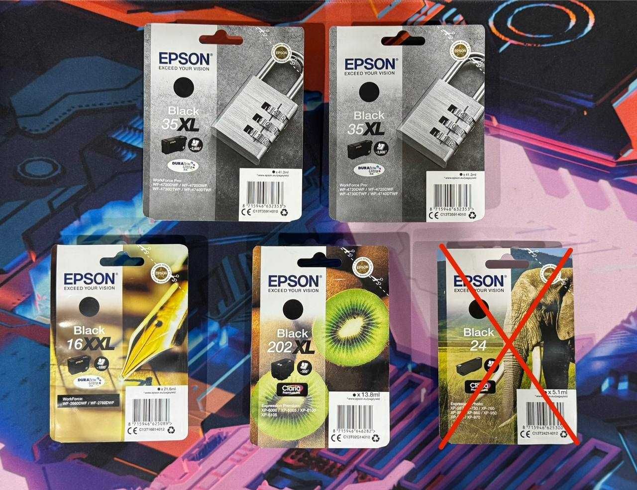Картриджи для принтеров Epson Canon Brother