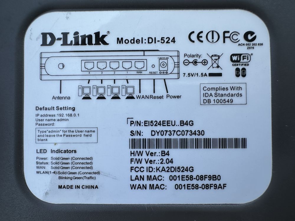 Router D-link DI-524