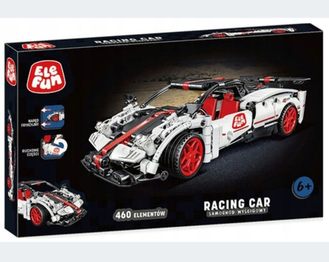 Klocki elefun - jak LEGO technic - samochód wyścigowy