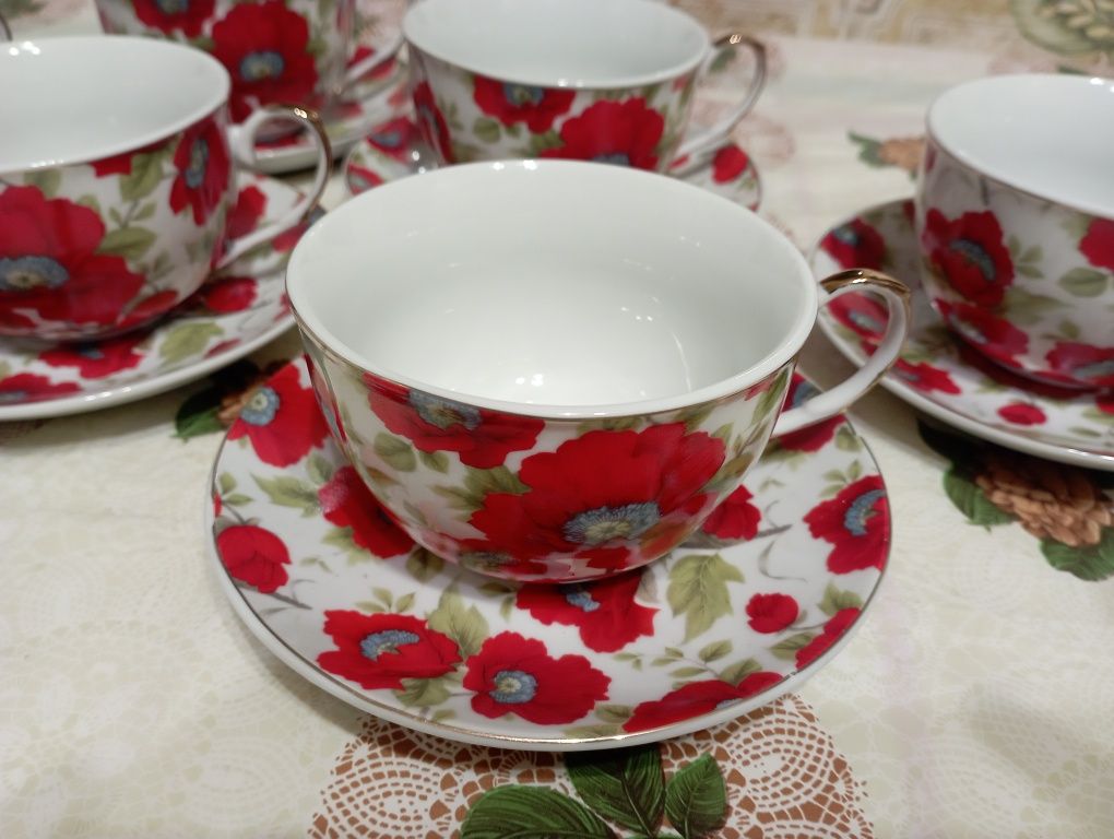 Чайный набор (6 чашек и блюдец)