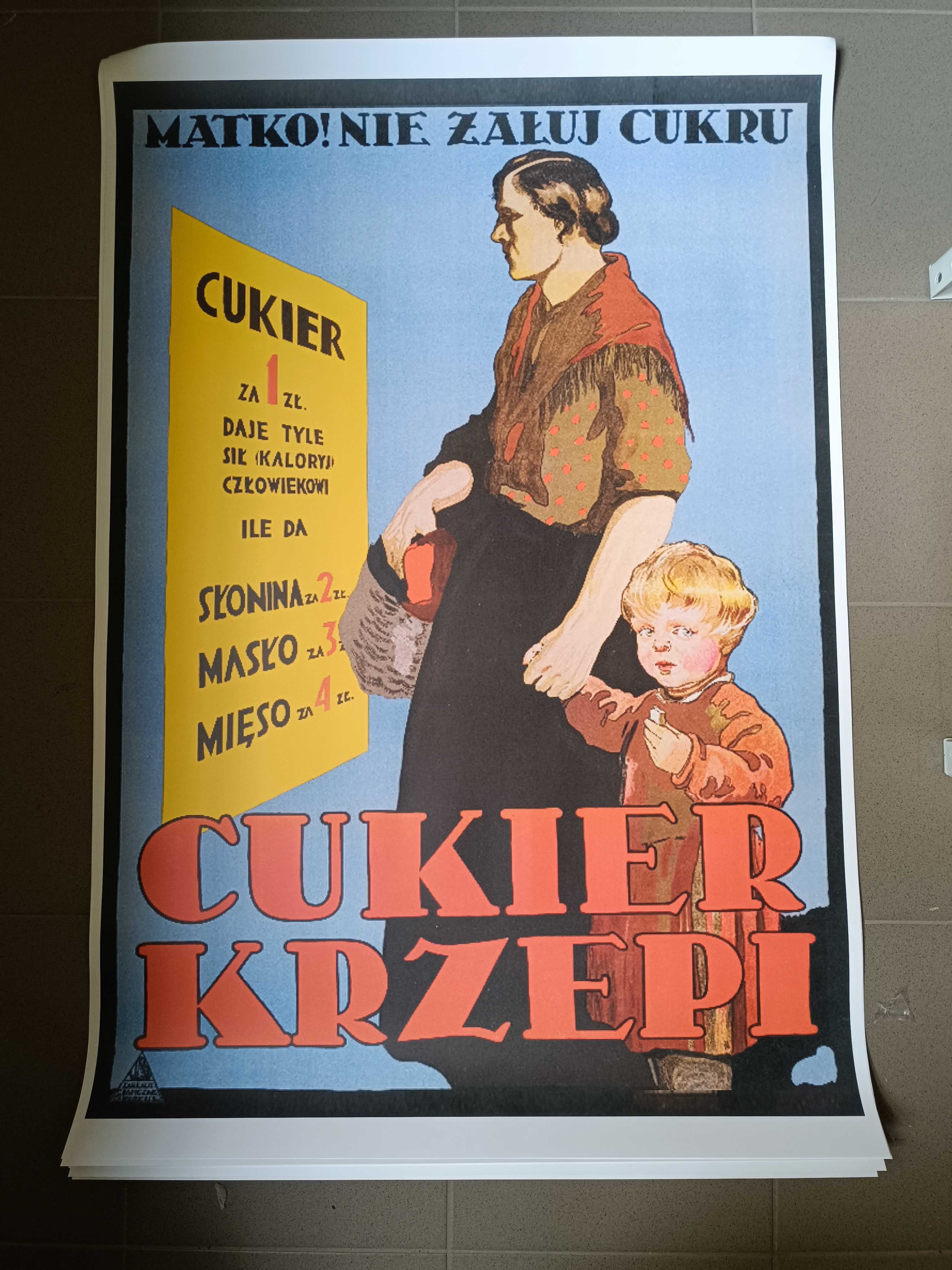 Duży plakat propaganda PRL
