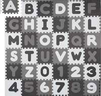 Puzzle piankowe, alfabet i cyfry, mata piankowa