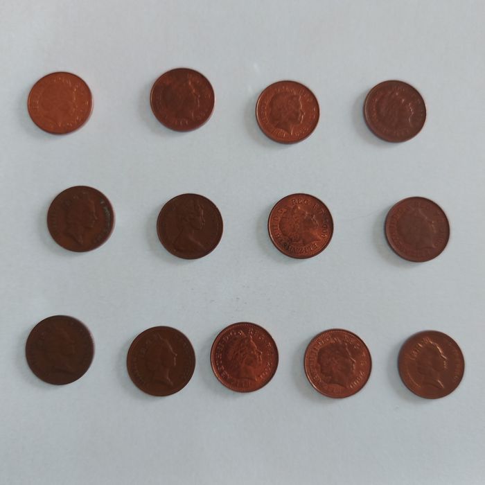 Moedas antigas Rainha Elizabeth II