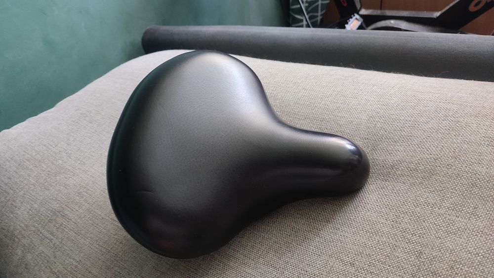 Duże siodełko rowerowe custom sprężyny chrom