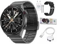 ZEGAREK SMARTWATCH MĘSKI NFC indukcja PL rozmowy 2 paski ładowarka 1A