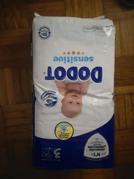Dodot Sensitive tamanho 3 56 unidades