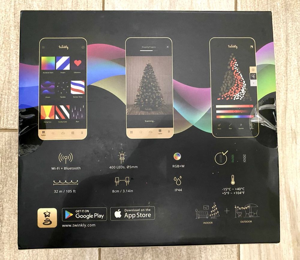 Світлодіодна Smart LED-гірлянда Twinkly Strings RGB+W 400, BT+ Wi-Fi