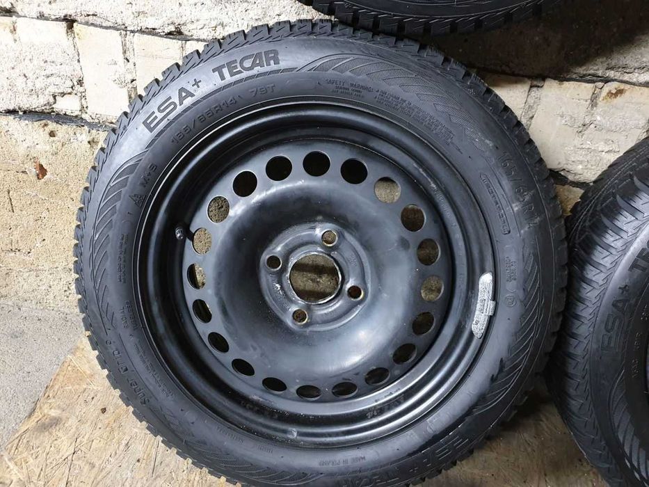 Felgi Stalowe Opel Karl Corsa R14 4x100 opony zima 165/65R14 7,5mm
