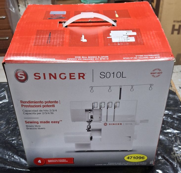 Máquina costura overlock Singer S010L